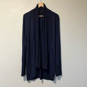 Quince Navy Open Front Cardigan